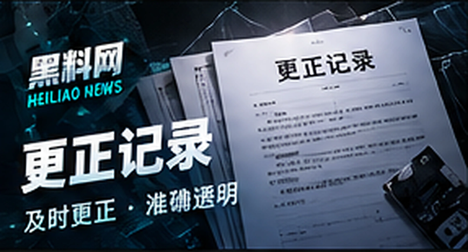更正记录原创概念配图